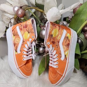 VANS SK8 High Taper Stackform Shoes Womens Platform Orange SneakersSize7.5 new